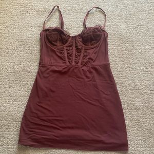 Urban Outfitters Brown Corset Dress